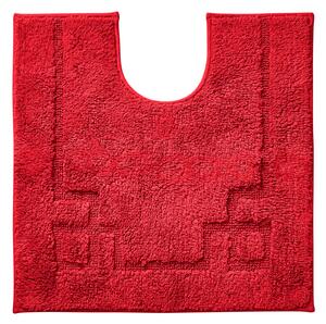 Luxury Cotton Non-Slip Red Pedestal Mat Red