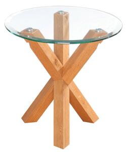 Oporto Glass Round Top Lamp Table