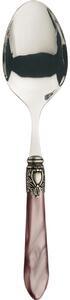 OXFORD OLD SILVER-PLATED RING SALAD SERVING SPOON - Lilac