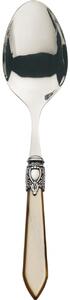OXFORD OLD SILVER-PLATED RING SALAD SERVING SPOON - Onyx