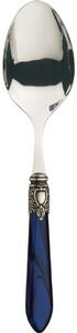 OXFORD OLD SILVER-PLATED RING SALAD SERVING SPOON - Blue