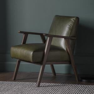 Newland Leather Armchair - Heritage Green