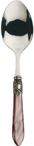 OXFORD OLD SILVER-PLATED RING VEGETABLE & MEAT SERVING SPOON - Lilac