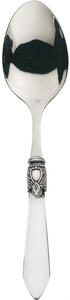 OXFORD OLD SILVER-PLATED RING VEGETABLE & MEAT SERVING SPOON - Tortoiseshell