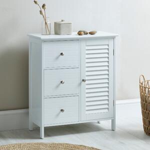 Nautical 3 Drawer Cabinet Unit White