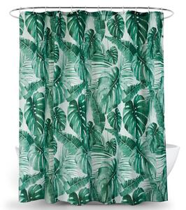 Tropical Leaf Green Shower Curtain Green