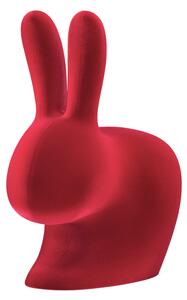 RABBIT XS BOOKEND VELVET FINISH - Red