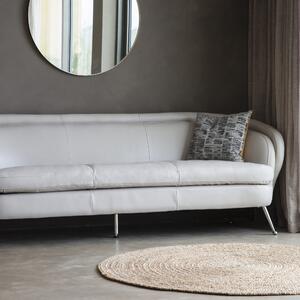 Desirea Leather 3 Seater Sofa - Cream