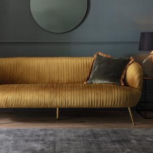 Valetta Fabric 3 Seater Sofa - Gold