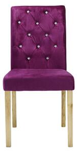 Paris Purple Dining Velvet Chair Set of 2