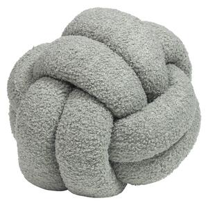 Furn. Boucle Knot Fleece 30cm x 30cm Filled Cushion Silver
