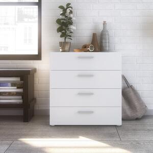 Pepe White High Gloss Wooden 4 Drawer Chest