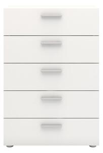 Pepe White 5 Drawers Modern Chest Of Drawers