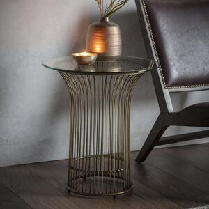 Letty Metal Side Table - Bronze