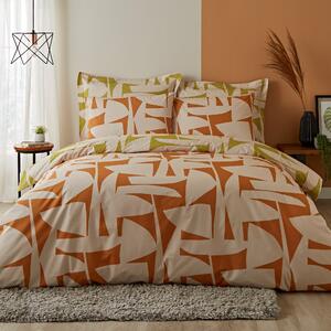 Elements Klipp Orange Duvet Cover and Pillowcase Set Orange