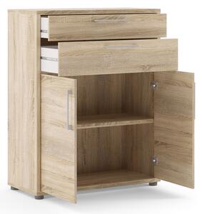 Prima Oak 2 Doors 2 Drawers Filing Cabinet