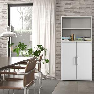 Prima White 2 Doors Cabinet With 4 Shelves