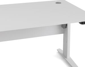 Prima White Desk With White Steel Legs