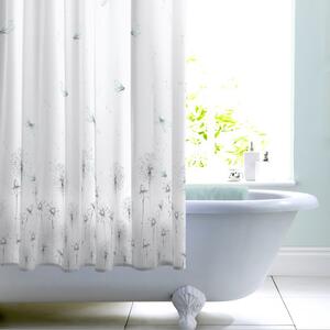 Dragonfly Mint Shower Curtain Green/White