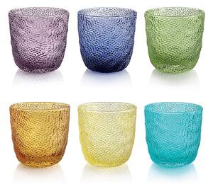 TRICOT SET OF 6 WATER GLASSES - Blue