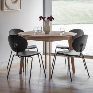 Morton 110cm Wood Round Dining Table - Grey