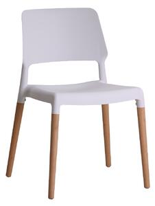 Riva Wooden Legs White Dining Chair Set of 2