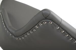 Roko Leather Graphite Grey Bar Stool