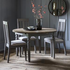 Dean 120cm-155cm Acacia Wood Extending Round Dining Table - Grey