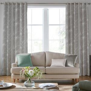 Laura Ashley Pussy Willow Made To Measure Curtains Steel