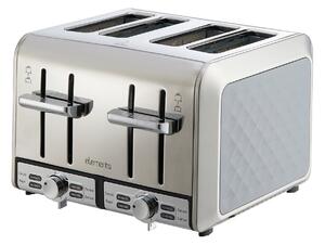 Elements 4 Slice Grey Toaster Grey