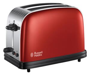 Russell Hobbs Colours Plus 2 Slice Flame Red Toaster Red, Black and Silver