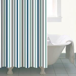 Nautical Bold Stripe Shower Curtain Blue / White