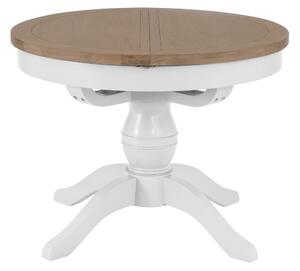Terranostra 110cm Wood Round Dining Table - Old White