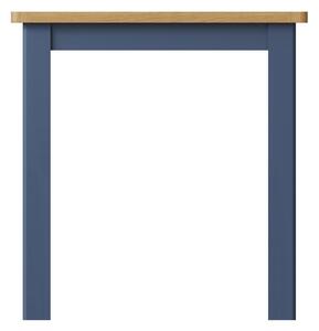 Rutland Oak Top Square Dining Table In Blue