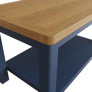Rutland Oak Top Blue Painted Coffee Table
