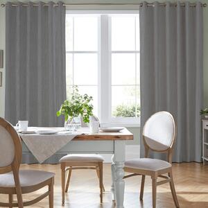 Laura Ashley Swanson Made To Measure Curtains Steel