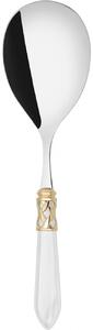 ALADDIN GOLD-PLATED RING RICE SERVING SPOON - White