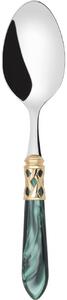 ALADDIN GOLD-PLATED RING SALAD SERVING SPOON - Onyx