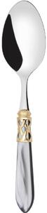ALADDIN GOLD-PLATED RING VEGETABLE & MEAT SERVING SPOON - Grey