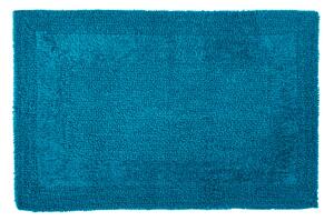 Super Soft Reversible Teal Bath Mat Blue