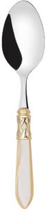 ALADDIN GOLD-PLATED RING VEGETABLE & MEAT SERVING SPOON - Ivory