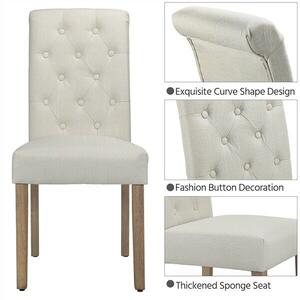 Upholstered Fabric Dining Chair Set of 2