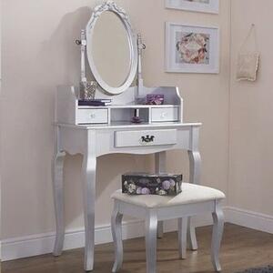 Set of Stylish Dressing Table in Silver