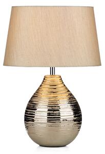 Dar lighting Gustav GUS1232 Table Lamp Complete with Shade - Silver