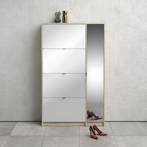 Shoes 4 Tilting & 1 Mirror Door Shoe Cabinet