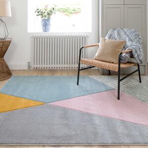 Multicoloured Pastel Abstract Area Rug | Topaz
