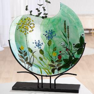 Charlton Large Glass Round Flower Vase In Multicoloured