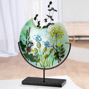 Charlton Small Glass Round Flower Vase In Multicoloured