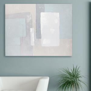 Colindale Wooden Geometric Wall Art In Blue And Grey