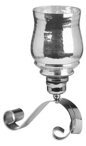 Silver Small Lustre Glass Scroll Sconce